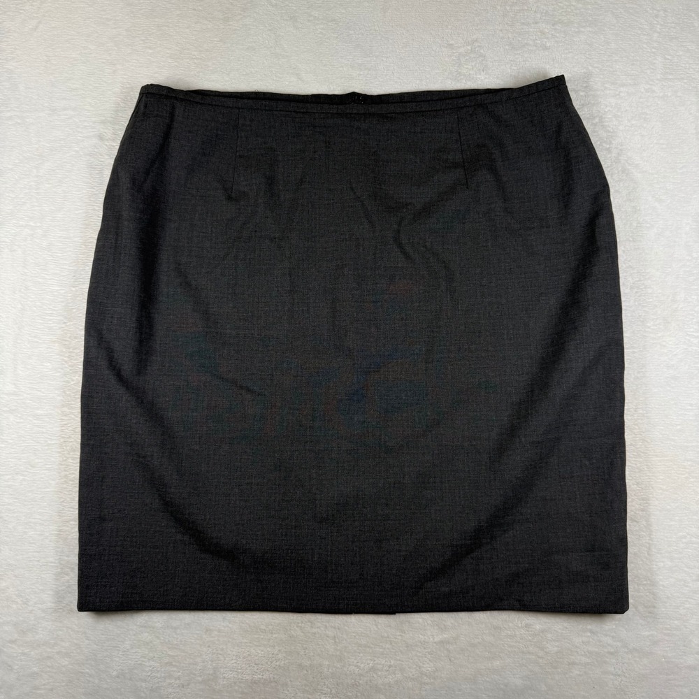 Lafayette 148 New York Gray Wool Blend Pencil Skirt Size 10 Made in USA 10162